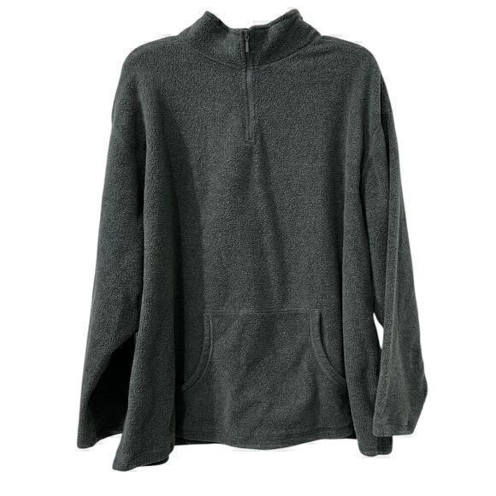 Eddie Bauer Woman’s Plus Blue Polartec Fleece 1/4 zip pullover XXLT